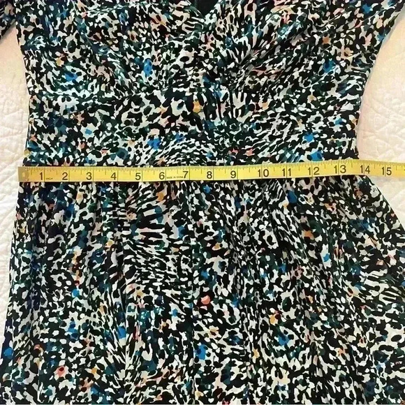 Maggie London Long Sleeve Fit And Flare Dress Size 2 Multicolor - Picture 6 of 9